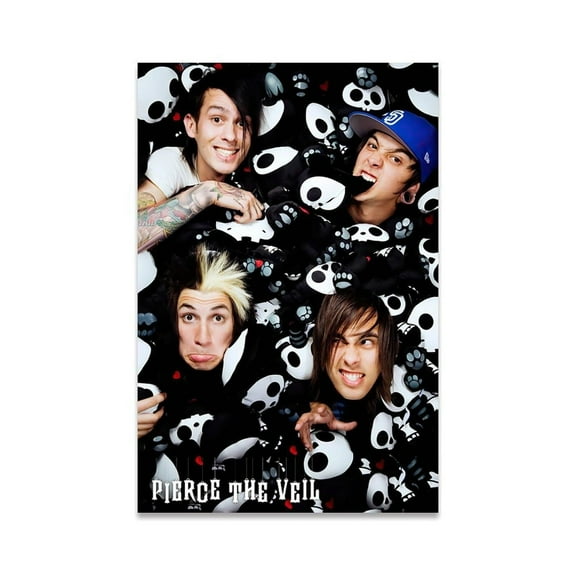 Pierce The Veil Poster Band Posters for Room Aesthetic Canvas Music Wall Art for Bedroom, Dorm, Office, Bathroom Decor, Gift Idea