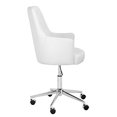 thumbnail image 3 of Sunpan Chase 17-21" Transitional Faux Leather Office Chair in White, 3 of 5