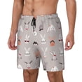 thumbnail image 1 of Balery Various Rabbits Bañador para hombre, shorts de playa de secado rápido con entrepierna y forro de compresión-Large, 1 of 6