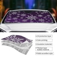 thumbnail image 5 of Bingfone Snowflake Gradient Purple Car Windshield Sun Shade Protector Keep Your Vehicle Cool Sun Shield Visor Cover Foldable For Car Truck Suv-Medium, 5 of 9