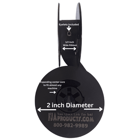 Universal Typewriter Ribbons twin spool black 1/2" cloth made by FJA Products