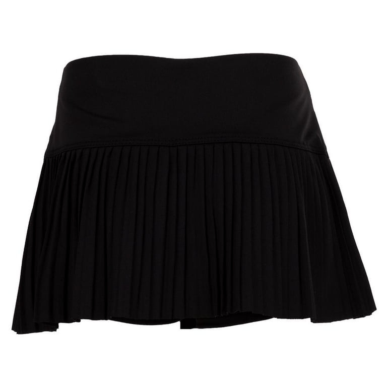 Black Pleated Mini Tennis Skort With Belt – Strawberry Moon