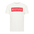 thumbnail image 1 of MUSTANG Camiseta de hombre - Austin, logo grande, algodón orgánico, punto liso Blanco XL (X-Large), 1 of 4