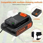 2Pack 20V 3.8Ah Replacement for Black and Decker 20V Lithium Battery Max LB20 LBX20 LBXR20-OPE