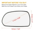 thumbnail image 3 of Rearview Mirror Glass with Backing Plate Left Side for Hyundai Elantra for Kia Spectra, 3 of 7