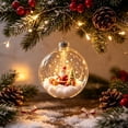 thumbnail image 5 of Qwtwty Christmas Tree Ornaments Christmas Decorations Shatterproof Mini Clear Holiday Scene Hanging Pendants for Xmas Tree Holiday Party Decor, 5 of 6