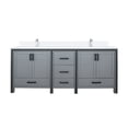 thumbnail image 4 of Ziva 80 in W x 22 in D Dark Grey Double Bath Vanity, White Quartz Top and Faucet Set, 4 of 8