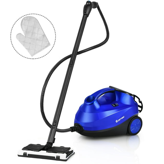 Costway Vadrouille à Vapeur Robuste 2000 W, Vadrouille Polyvalente avec 19 Accessoires, Bleu
