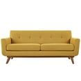 thumbnail image 5 of Modway Engage Causeuse Moderne Rembourrée en Tissu, Jaune Agrumes, 5 of 5