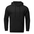 thumbnail image 5 of kpoplk Mens Hoodies Pullover Big and Tall, Men's Hooded Sweatshirts Long Sleeve Casual Waffle Knit Pullover Hoodies with Kanga Pocket(Black,S), 5 of 7