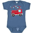thumbnail image 3 of Inktastic Valentine Fire Truck with Hearts Boys or Girls Baby Bodysuit, 3 of 5