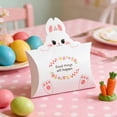 thumbnail image 4 of Easter Bunny Pillow Box, 3D Foldable Paper Candy Gift Box, Party Favor Treat Box for , Holiday Party Supplies and Decorations(White), 4 of 6