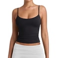 thumbnail image 2 of Women’s Scoop Neck Adjustable Strap Sleeveless Tank Top Soft Stretchy Fitted Camisole Basic Layering Shirt for Daily Wear, 2 of 8