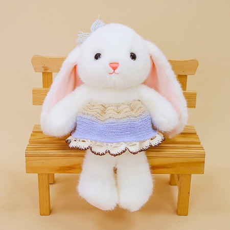ValHome Easter Bunny Plush Toys – 10 Cozy Floppy Knit Dress Bunny Easter Basket Filler Stuffed Animals Huggable Pillow – Spring Easter Basket Stuffer Birthday Gifts for Kids (White) ValHome Easter Bunny Plush Toys – 10 Cozy Floppy Knit Dress Bunny Easter Basket Filler Stuffed Animals Huggable Pillow – Spring Easter Basket Stuffer Birthday Gifts for Kids (White)
