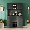 thumbnail image 2 of Farmhouse Wine Cabinet | Store Wine, Cups and Decoratives | High - quality Hardware for Doors | Overcome Limited Storage, 2 of 7
