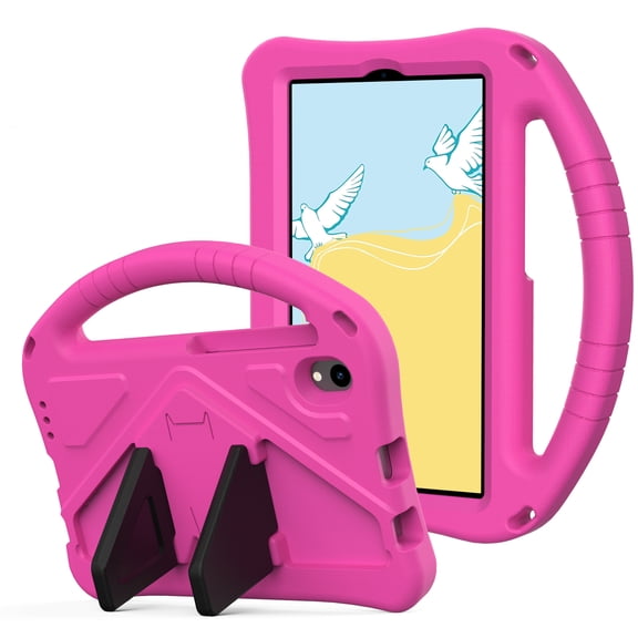 Dteck for Onn 7" Core Android 16 Tablet (2026 Model) Kids Case, Shockproof Rugged Protective Cover with Kicsktand,Rose
