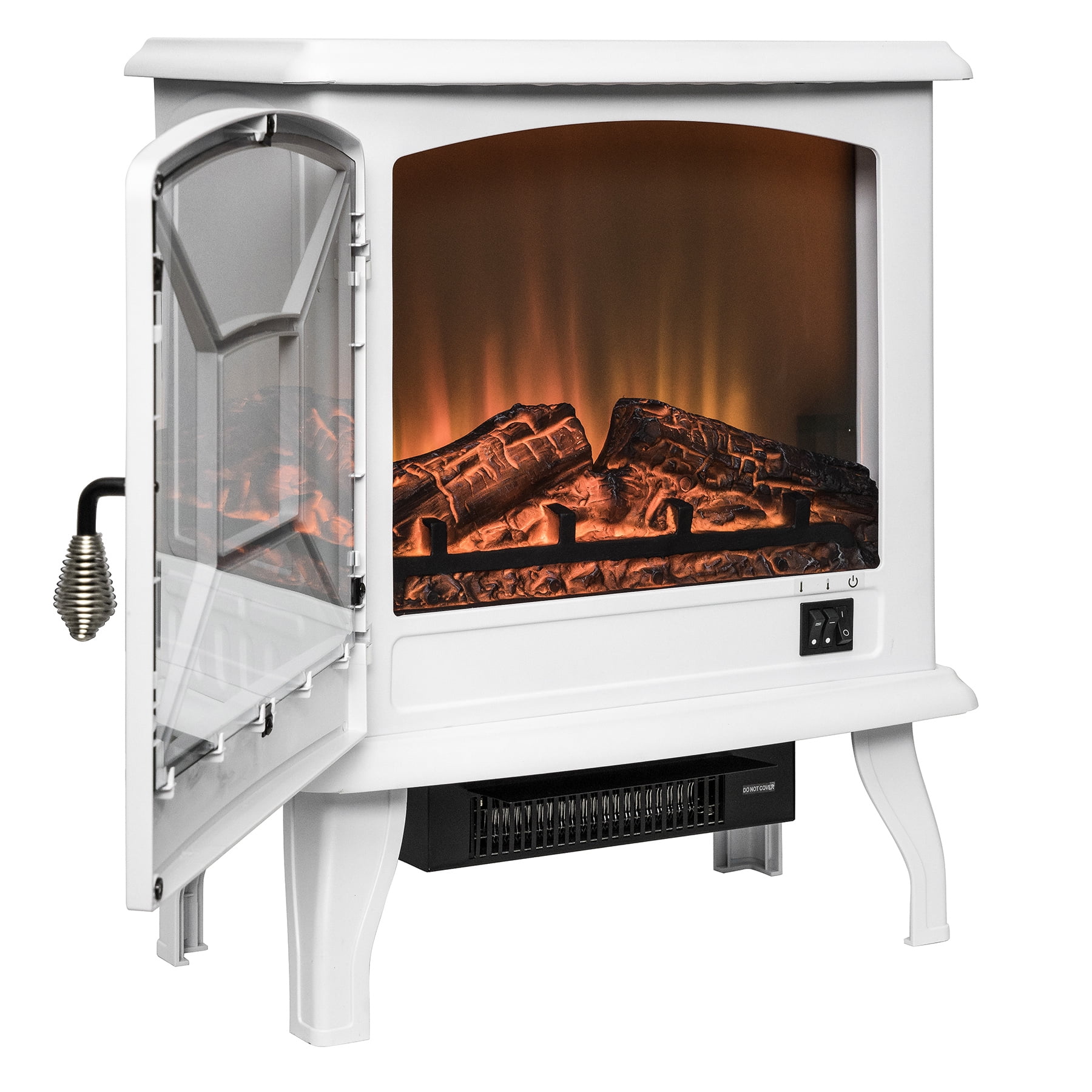 Akdy Fp0083 20 White Freestanding Portable Electric Fireplace