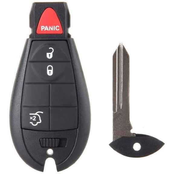 CCIYU X 1 Flip Key Fob with Key Blade 4 buttons Replacement for 08 09 10 11 12 for Chrysler for Dodge for Jeep Series with FCC M3N5WY783X Fits select: 2008-2012 JEEP GRAND CHEROKEE