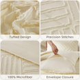 thumbnail image 4 of Set de edredón DJY Tufted Boho Queen Size, microfibra, color crema, 4 of 6