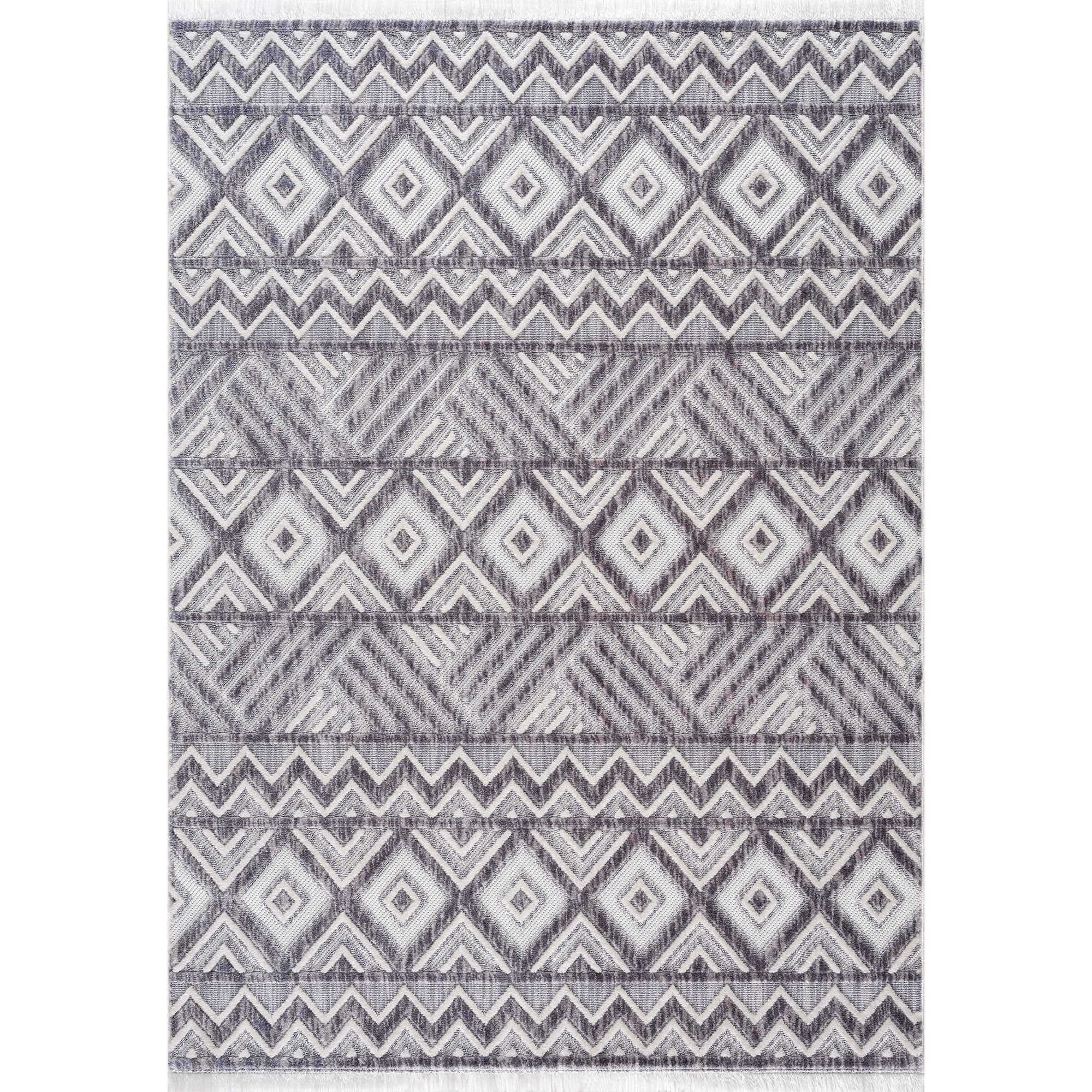 United Weavers Keya Sahara Modern Geometric Area Rug, Grey, 5'3" x 7'2"