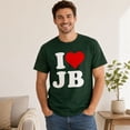 thumbnail image 6 of I Heart JB Graphic T-Shirt, Unisex Classic Fit Cotton Blend Tee, 6 of 9
