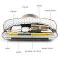 thumbnail image 3 of Kamlui Women's Waterproof PU leather Quilted 15.6" Laptop Tote Bag, Khaki, 3 of 14