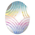 thumbnail image 2 of Designart "Spectrum in Serene Landscapes" Rainbow Baptist Fan Round Wall Mirror - Landscapes Oval Printed Decorative Mirror - Multiple Color Options, 2 of 5