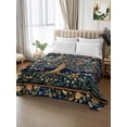 thumbnail image 2 of Tree Floral California King Size Flat Sheet, Wrinkleproof & Fadeproof Cooling Flat Bed Sheet Only, Boho Vintage Country Botanical Patterns Breathable Soft Bedding Top Sheets 108 x 98 Inches, 2 of 8