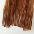 thumbnail image 5 of Fringe Vest Women Leather Suede Vest Tassels Vintage Winter Western Country Cowgirl Vest Cardigan Waistcoat Jacket, 5 of 7