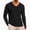 Black, variant on Frnrwgo Mens Thermal Base Layer Long Sleeve Shirts Solid Color V-Neck with Thumbholes Fall Winter