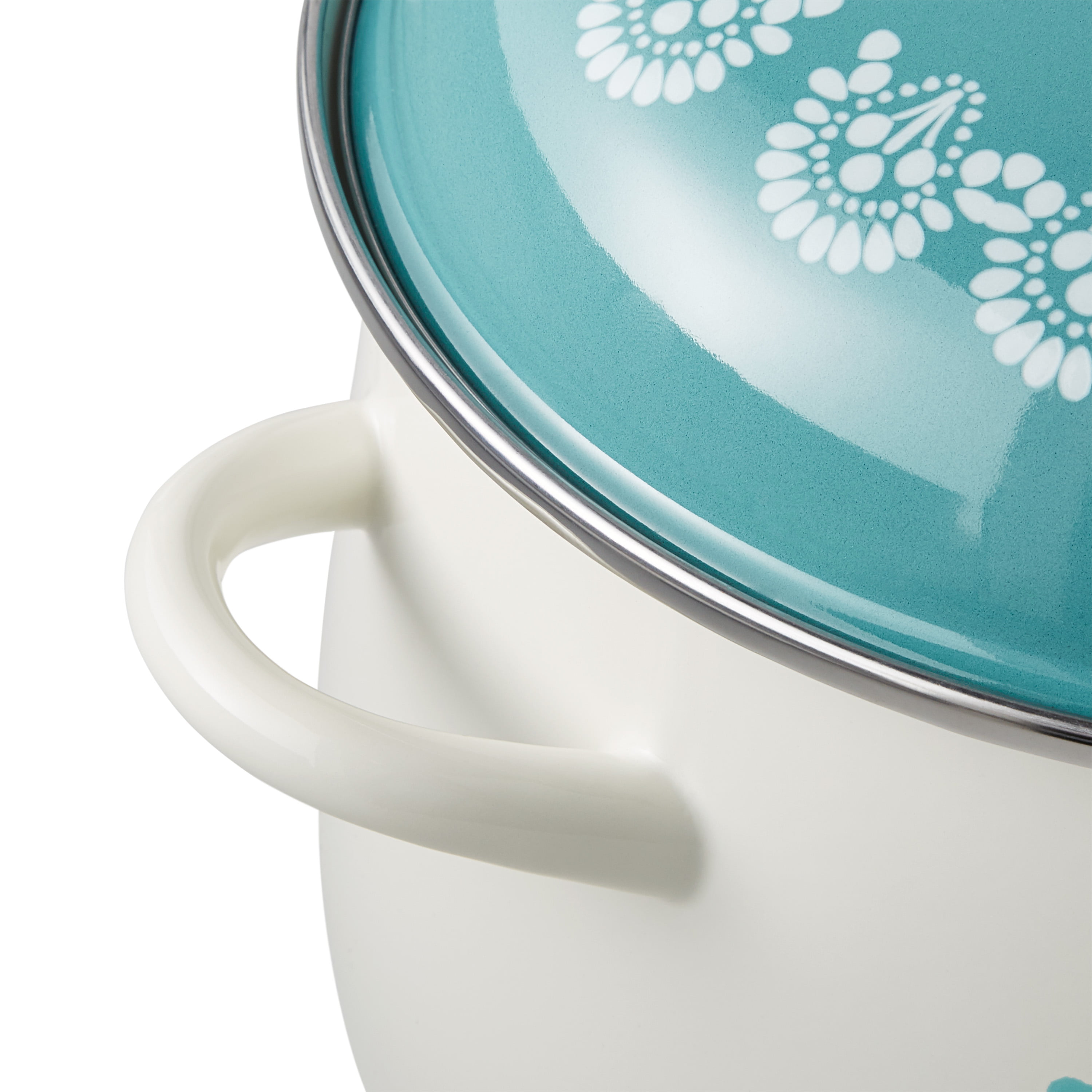 The Pioneer Woman Vintage Speckle 12-quart Stock Pot with Hollow Side  Handles- Turquoise,  price tracker / tracking,  price history  charts,  price watches,  price drop alerts