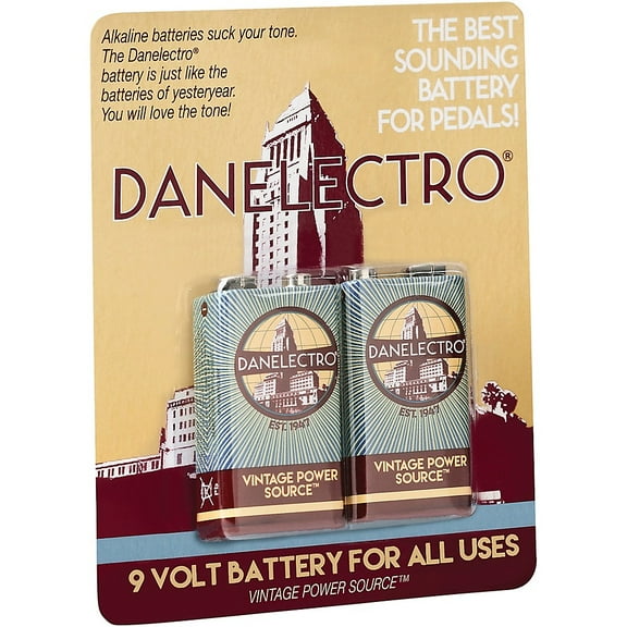 DANELECTRO 9 V BATTERIES 2-PK.