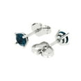 thumbnail image 2 of Clara Pucci 0.5Ct Natural London Blue Topaz Round Cut VVS1 Push Back Stud 14k Solid hypoallergenic Gold Designer Earrings For December, 2 of 7