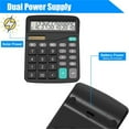 thumbnail image 6 of 12-Digit Desktop Calculator with Large LCD Display, Solar and Battery Dual Power, Sensitive Buttons for Office Home School Use, 6 of 9