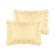thumbnail image 1 of Funda de almohada con volantes anchos REGALWOVEN, juego de 2 fundas de almohada con cierre de sobre, Queen Amarillo, 1 of 6