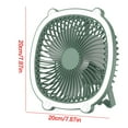 thumbnail image 2 of Fnochy Small Fan Portable USB Desk Fan with LED Night Light, Wall/Ceiling Mount Space-Saving Design, Quiet Cooling for Home Office Travel, 3 Speeds Rechargeable Battery Operated Energy, 2 of 9
