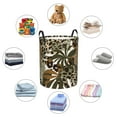 thumbnail image 4 of ZICANCN Laundry Basket Organizer, Teal Leopard Leaf Collapsible Hamper for Bathroom Bedroom Laundry Room, Small Size, 4 of 7