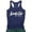 Navy, variant on Women's Fashionable and Casual Letter Printed I Shaped Vest Top 2 Small 2 Tops Long Tunic