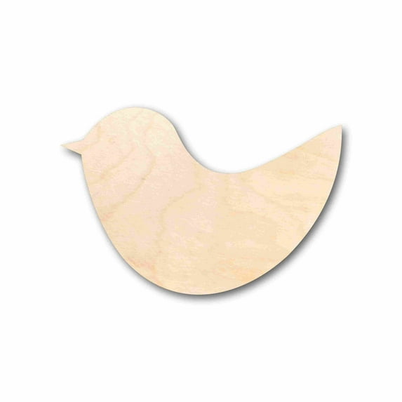 Unfinished Wood Bird Cute Craft Silhouette - Craft- up to 24" DIY 1" / 1/8"