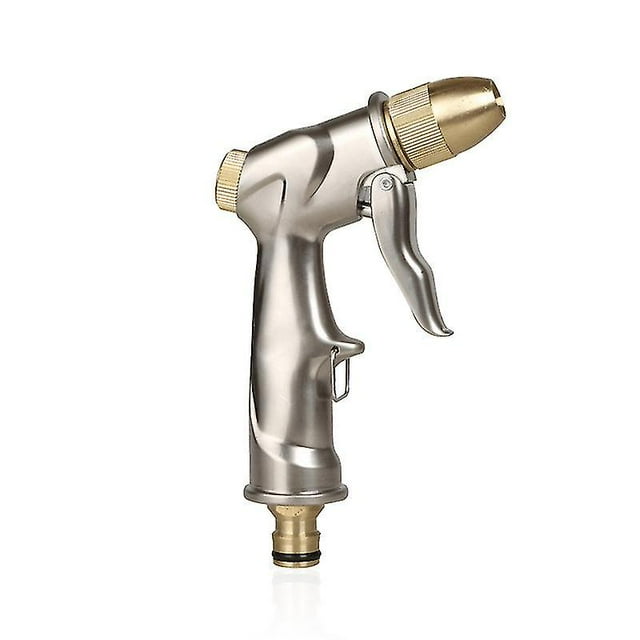 Pulverizador de boquilla de manguera de jardín mejorado, boquilla de agua de mano de Metal resistente 100% de alta presión en 4 modos de pulverización para Ha LingWen 8390612736063