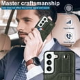 thumbnail image 6 of SaniMore Case for Samsung Galay S22 6.1" 2022, [Wrist Strap & Card Slot & Support Stand] PU Leather Skin [Wear-resistant Anti-drop Shockproof] Slim Lightweiht Shell For Samsung Galaxy S22, Green, 6 of 7