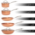 thumbnail image 3 of Classic Cuisine 8-Piece Non-Stick Ceramic Pots and Pans Cookware Set, Copper, 3 of 4