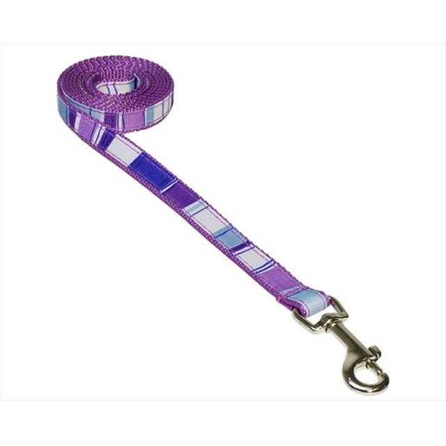 STRIPE-PURPLE-MULTI1-L 4 ft. Stripe Dog Leash, Purple - Extra Small