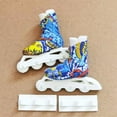 thumbnail image 3 of Novedad Patines de hielo para s, juguetes de aprendizaje Piezas de mini rampa Actividades de juegos con s Entretenimiento Deportes para niñas y niños Niños Adultos Adolescentes Azul, 3 of 7