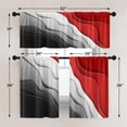 thumbnail image 2 of 36 Kitchen Curtains Abstract Black White and Red Window Curtains and Valances Set of 3 Modern Art Background Short Tier Curtain Vintage Small Kitchen Decor, 2 of 6