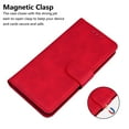 thumbnail image 6 of SaniMore Wallet Case for Samsung Galaxy A14 5G 6.6 inch, Magnetic Clasp Flip Kickstand Luxury PU Leather Cover Built-in Cash & Card Slots RFID Blocking for Samsung A14 5G, Red, 6 of 7
