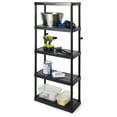 thumbnail image 6 of 5 Shelf Fixed Height Ventilated Medium Duty Storage Unit 14 x 32 x 72 Organizer System for Home, Garage, Basement, and Laundry, Black, 6 of 9