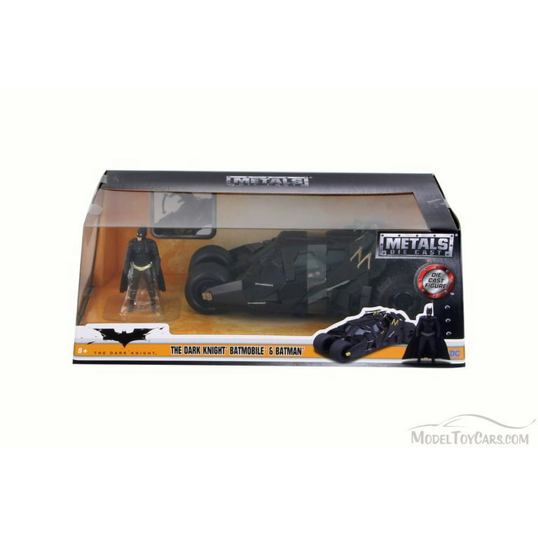 2008 The Dark Knight Batmobile w/ Batman Figure, Black - Jada