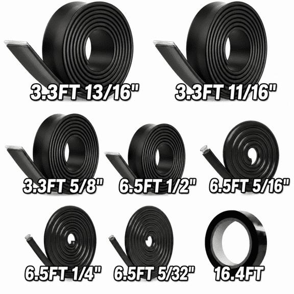 ChrumpTon 7-Size Heat Shrink Tubing Roll Kit, 4:1 Adhesive-Lined, 36 Ft, Marine Grade, Waterproof, Insulated & Sealed, Oil-Resistant & Durable for Automotive, Electrical & DIY Use (Black)