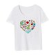 thumbnail image 4 of Camiseta básica para mujer jinwen simple cuello redondo para viajes S, 4 of 7